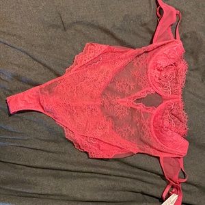 VS Wicked Sheer Mesh Embroidered Teddy